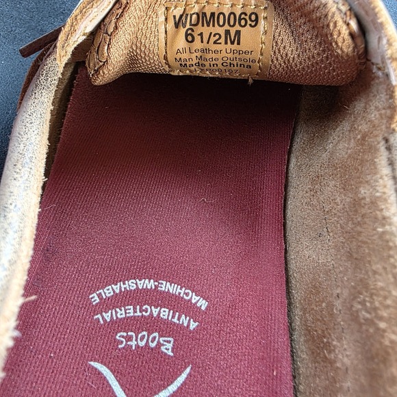 Twisted X Brown Leather Bomber‎ Fish Driving Mocs Boots 6.5 - Picture 9 of 10